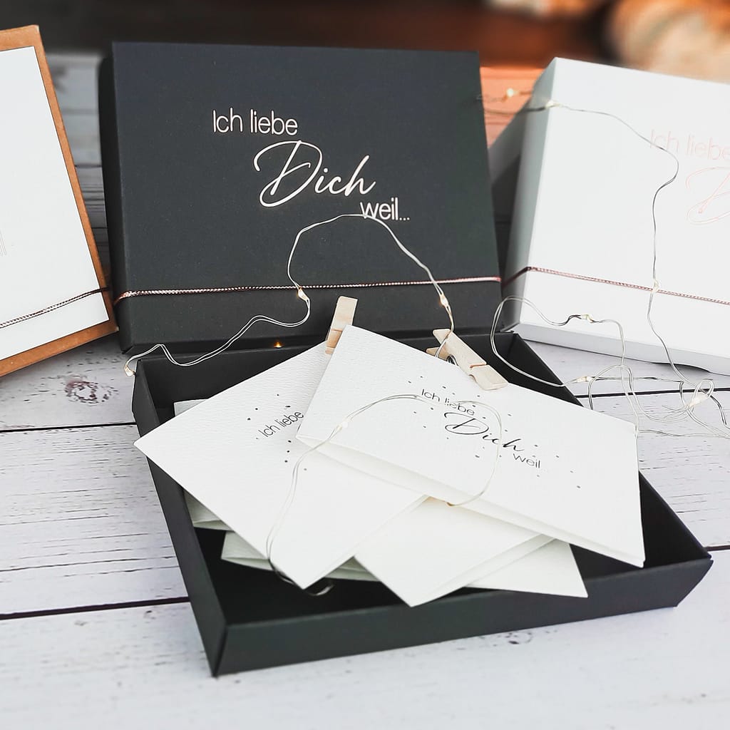 Liebesbotschaften 24 x Love Notes Bastelvorlage